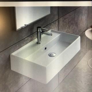 Teorema Ceramic Rectangular Vessel Bathroom Sink with Overflow 23.62"x13.39"x5.51"