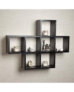 Germain Cubby Wall Shelf, Black