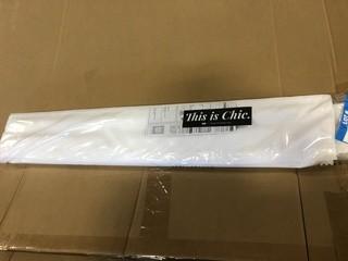 Chicology Adjustable Sliding Panel Cordless, White 33.5"L