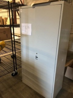 2 Door Grey Metal Storage Cabinet