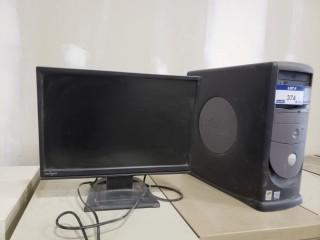 Omnitech Monitor C/w Dell Tower *Note: No Hard Drive*