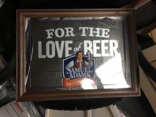 Framed Samuel Adams "For The Love of Beer" Picture 22" x 16".