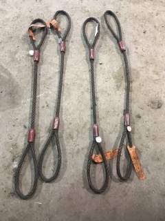 Qty Of (4) 4Ft Wire Rope Slings