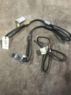 Qty Of (3) 2Ft Wire Rope Slings