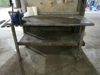 Metal Shop Table C/w Vise