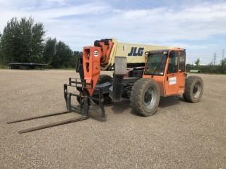 2011 JLG G12-55A 12,600 LB 4X4X4 Telescopic Forklift C/w A/C Cab, Outriggers, 4 Sec Boom, Q/C Forks, Aux Hydraulics, 400/75- 28 Tires. SN 0160041343  *NOTE Forklift Cannot Be Removed Until August 14 @ Noon Unless Mutually agreed Upon*