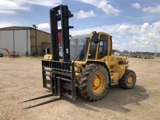 2002 Sellick S80J3-4 4X4 8000 Lb Forklift C/w 48in Forks, Side Shift, Fork Positioner, 2-Stage Mast, A/C Cab, Showing 8022 Hrs. SN 8405203S8J3-4 *NOTE Forklift Cannot Be Removed Until August 14 @ Noon Unless Mutually agreed Upon*