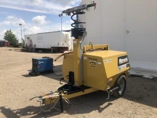 2011 Allmand Maxi-Lite Vseries SH0 S/A Light Tower C/w 4 Cyl CAT Diesel, Hyd Raise/Lower Mast, Showing 9152 Hrs. SN 5AEAH1518BH000481 *Note: 3 Lights, Missing 1 light Holder*