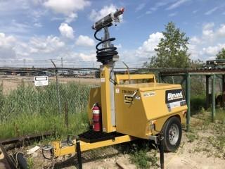 Allmand Maxi-Lite SH0 S/A Light Tower C/w Hyd Raise/Lower Mast, (4) Lights, Flip Over Ball/Pintle Hitch, Showing 8617 Hrs. SN 5AEAH151XBH000479