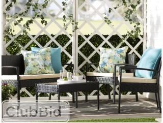 Charlton Home Fayette 4 Piece Wicker Seating Group with Cushion (CHLH465819006653)