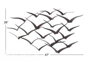 Beachcrest Home Black Metal Birds Wall Decor (BCHH8274)