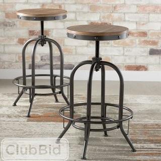 Trent Austin Design Empire Adjustable Height Swivel Bar Stool Set of 2 (TADN2834)