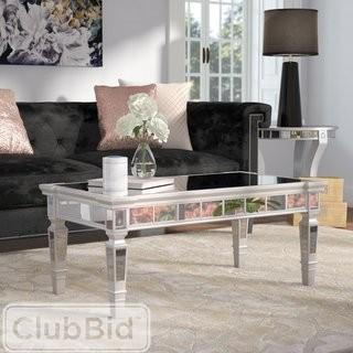 Willa Arlo Interiors Jerlene Glam Mirrored Rectangular Coffee Table (WRLO2038)