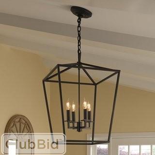 Norwell Lighting Cage 4-Light Foyer Pendant - Black (NRW1655_21750501)