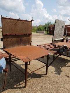 4' X 4' Steel Table C/w Vise