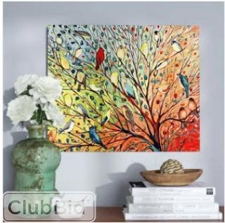 Picture Perfect International 27 Birds by Jennifer Lommers Painting Print on Wrapped Canvas 24" x 40"(FCAC1472_16911430)