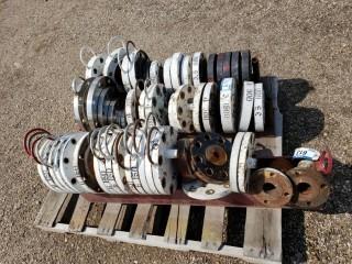 Qty Of Pipe Flanges C/w Rack