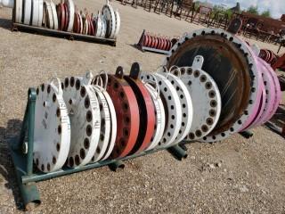 Qty Of Pipe Flanges C/w Rack