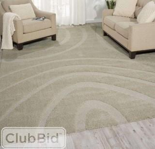 Nourison Shag Austin ASTN1 Area Rug Collection Cream 6'7x9'6