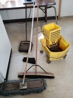 Qty Of Brooms And Mop Pail