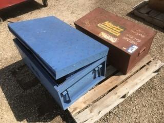 Qty Of (2) Storage Boxes C/w Studs And Nuts