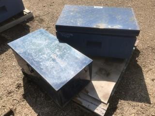 Qty Of (2) Storage Boxes C/w Studs And Nuts