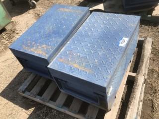 Qty Of (2) Storage Boxes C/w Studs And Nuts