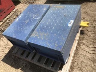 Qty Of (2) Storage Boxes C/w Studs And Nuts