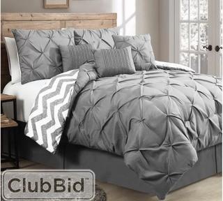 House of Hampton Germain 7 Piece Reversible Comforter Set - Queen(HOHN43901639767318000854)