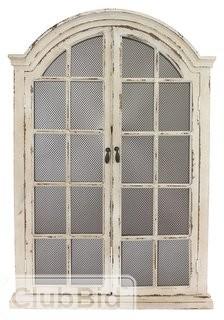 Lark Manor Window Cream Wood Wall Mirror (LRKM2161)