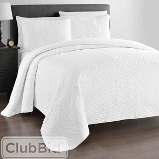 Trent Austin Design Gayla 3 Piece Reversible Quilt Set - White - King(TRNT1574_21302300_21302301)