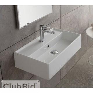 Scarabeo by Nameeks Teorema 24 Wall Mounted Bathroom Sink with Overflow (SBE1246_12669564)