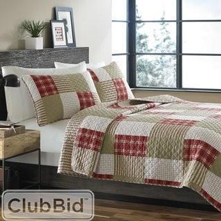 Eddie Bauer Camano Island Reversible Coverlet Set - King - Plaid (ERB1346_14149369)