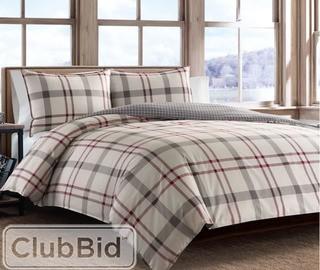 Eddie Bauer Portage Bay Reversible Duvet Cover Set - Queen - Plaid (ERB166518099799)