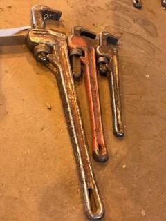 Qty Of (3) Pipe Wrenches