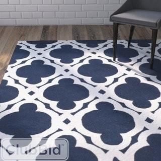 Varick Gallery Wilkin Dark Blue/Ivory Area Rug 5' x 8' (VKGL5455_19276099)