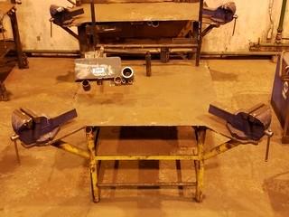 4' X 4' Welding Table C/w (2) Vises