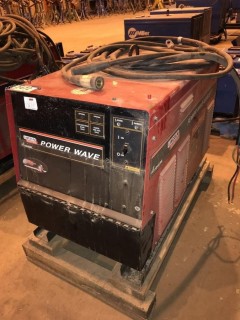 Lincoln Power Wave 455M/STT Power Source C/w Stand. SN U1061101708