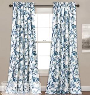 Bay Isle Home Panagia Nature/Floral Blackout Thermal Rod Pocket Curtain Panels (BAYI7542_21204922) (Set of 2)
