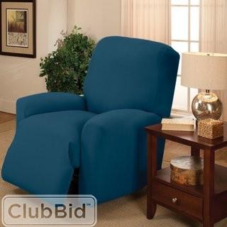Andover Mills Stretch Jersey Solid Large Recliner Slipcover - Blue (ADML6726_22174113)