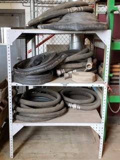 Qty Of Water Hose C/w Storage Rack