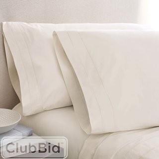 Portico Denizen 275 Thread Count 100% Certified Organic Cotton Fitted Sheet - Pearl Queen (PQO1251_22489893_22510654)