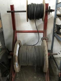 Qty Of Elec Wire C/w Spool Holder