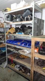 Qty Of Welding Supplies C/w Storage Rack