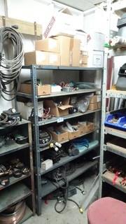 Qty Of Welding Supplies C/w Storage Rack