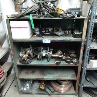 Qty Of Welding Supplies C/w Storage Unit