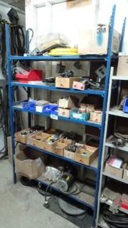 Qty Of Welding Supplies C/w Storage Rack