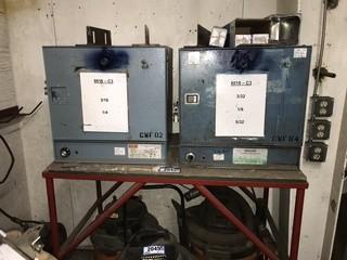 Qty Of (2) Gullco 350 Rod Ovens C/w Table