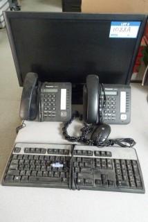 HP Computer C/w Monitor, Key Board *Note Phones Not Included*