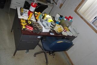 Office Desk C/w Chair And Supplies
